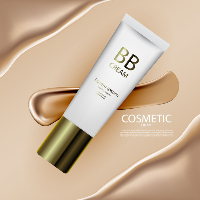 矢量化妆品BB霜海报设计
