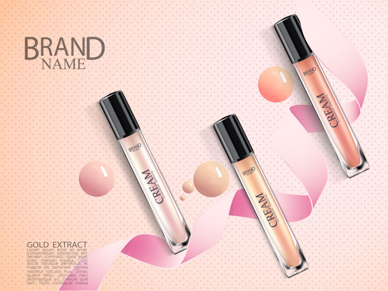 创意矢量美丽唇彩海报设计