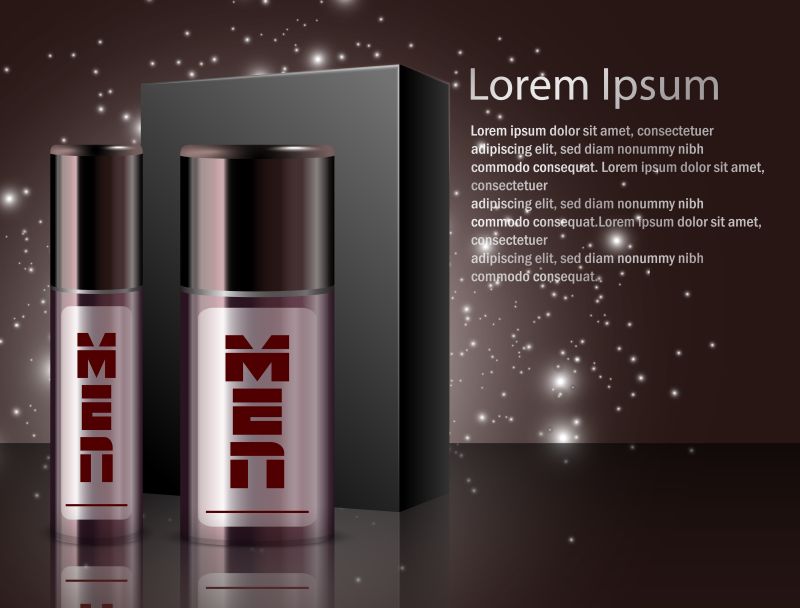 创意矢量精致喷雾的化妆品海报设计