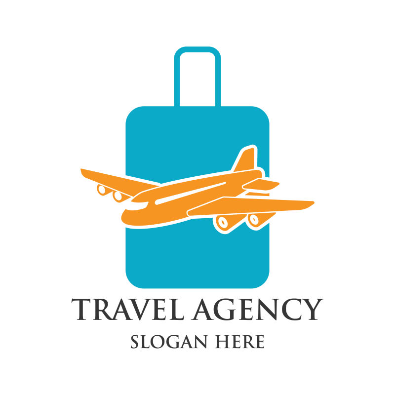 矢量旅行概念的飞机标志