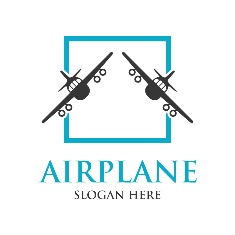 矢量现代的飞机标志设计