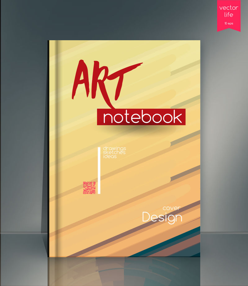 粉色文字封面矢量设计