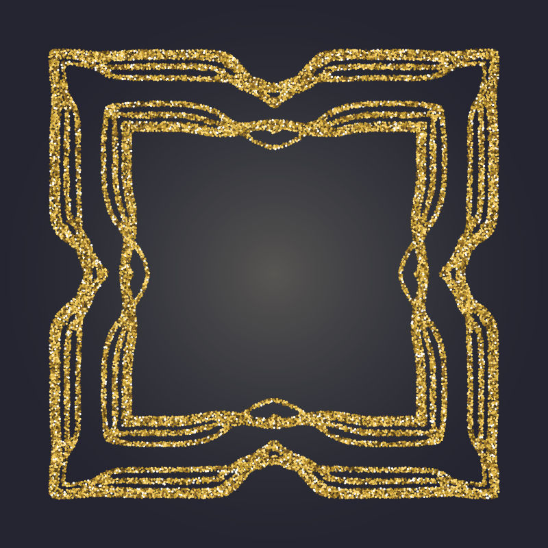 矢量金色精美边框