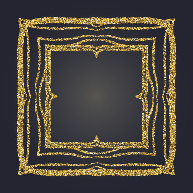 金色边框矢量设计