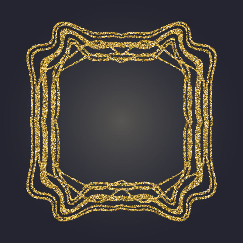 金色的框架矢量设计