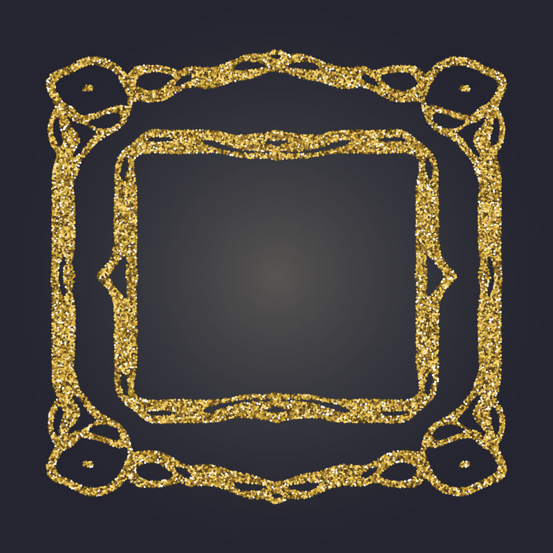 矢量的创意金色艺术边框设计