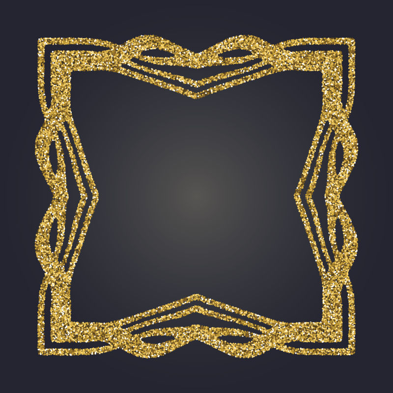 矢量的创意金色边框设计