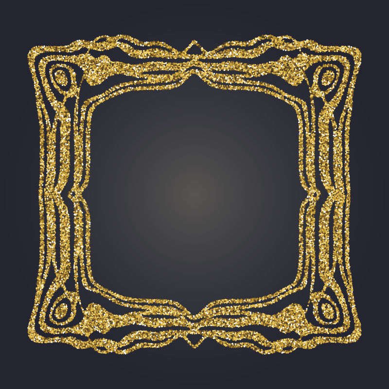 矢量的金色精美边框设计