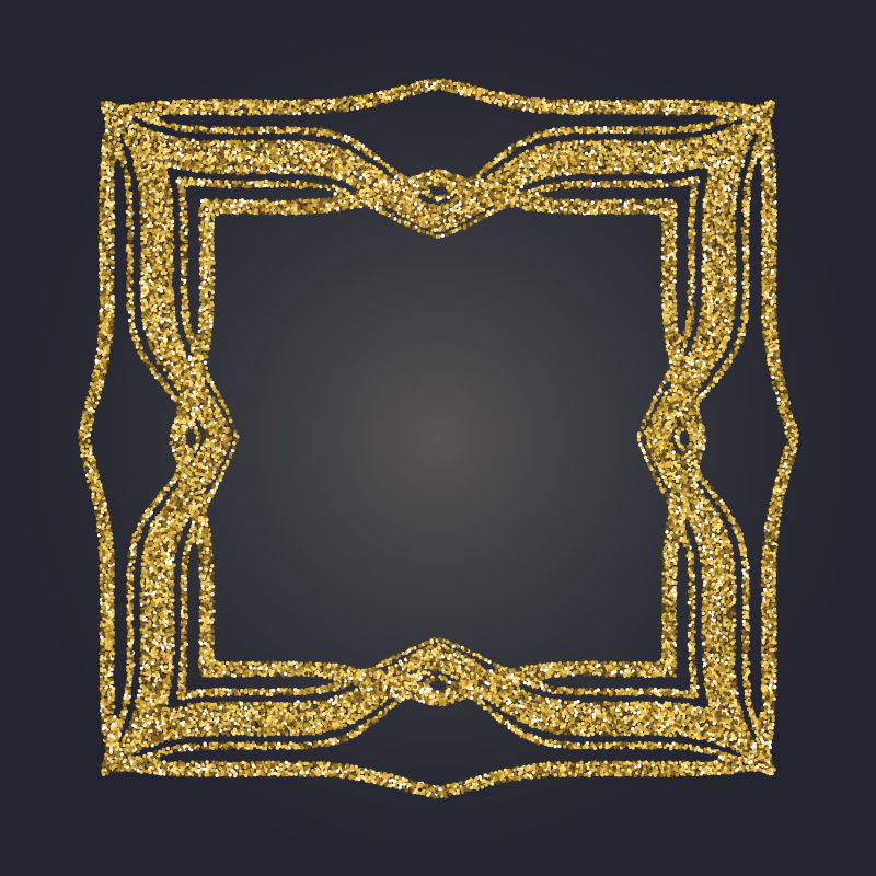 创意金色粉末框架矢量设计