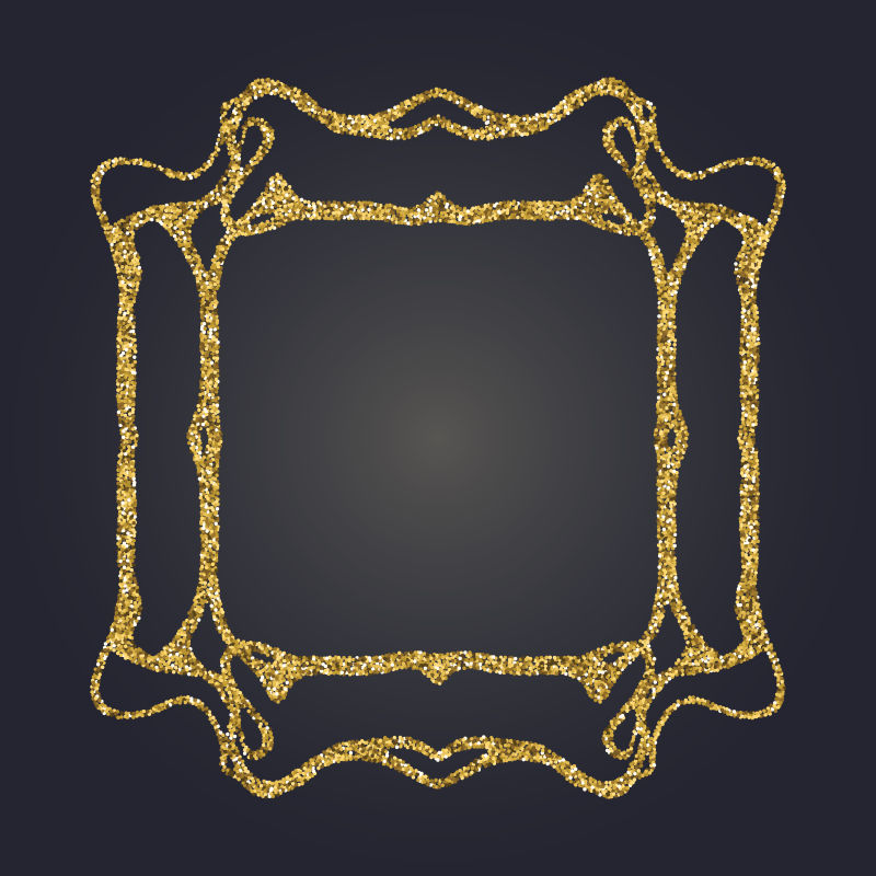 精美金色边框矢量设计