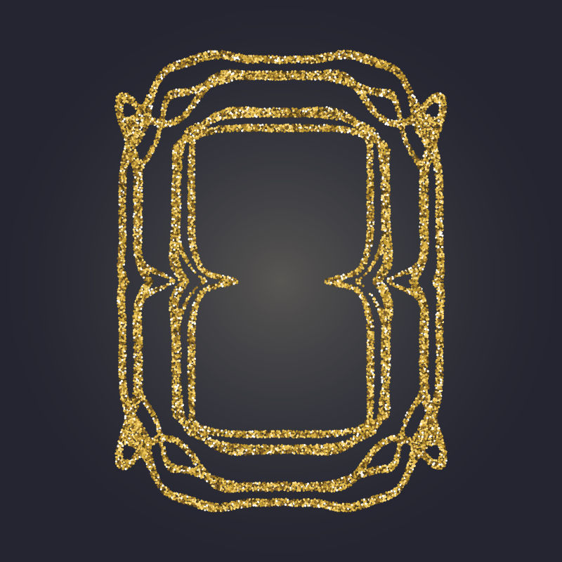 创意矢量金色装饰边框艺术背景