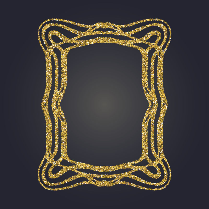 创意矢量金色艺术边框设计背景