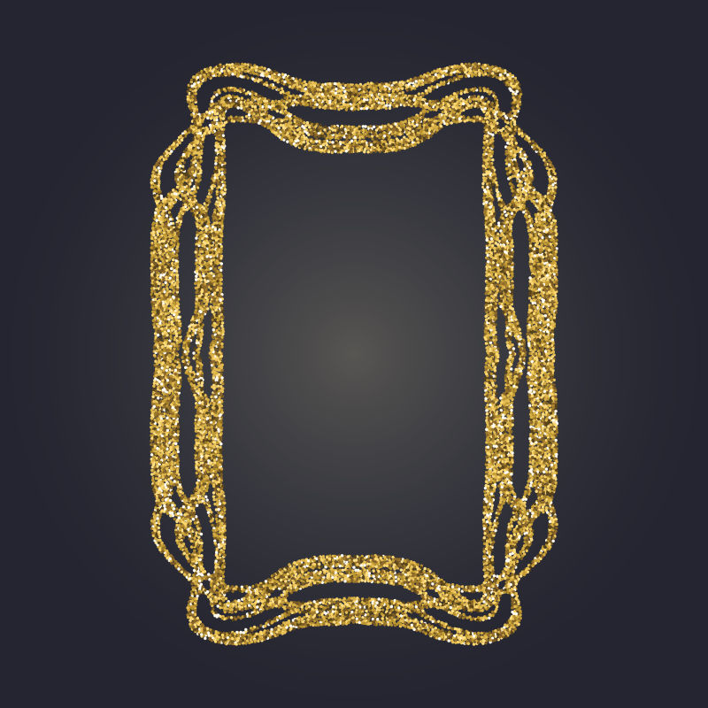 抽象矢量金色闪耀元素的装饰艺术背景