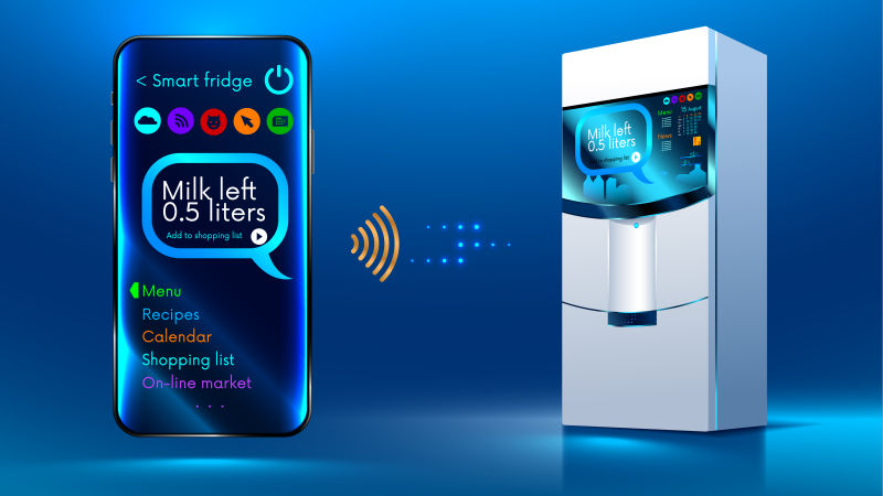 矢量智能冰箱概念插图