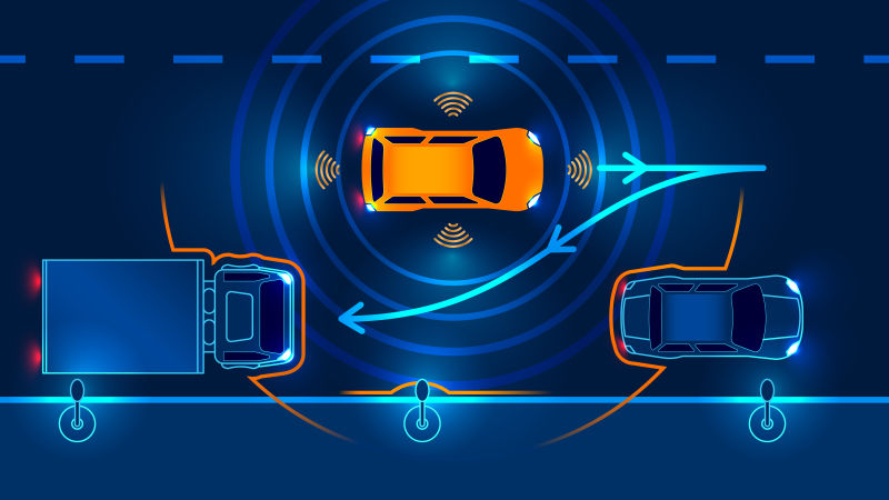 抽象矢量现代智能停车系统插图