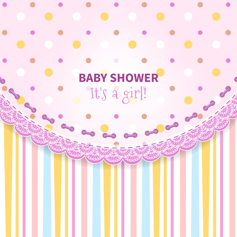 矢量创意卡通婴儿沐浴卡设计