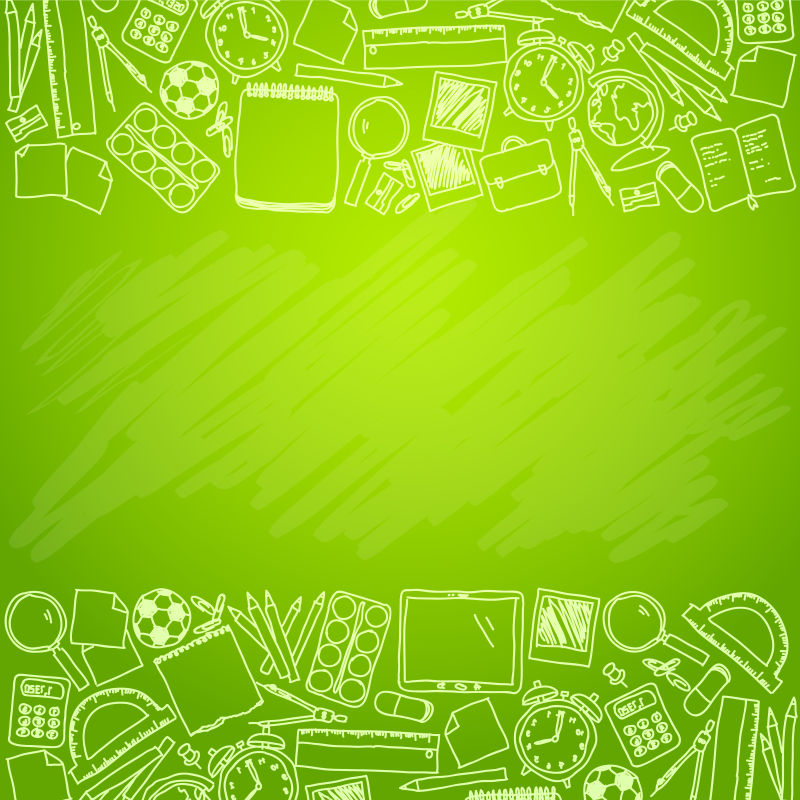 抽象矢量学校元素装饰背景