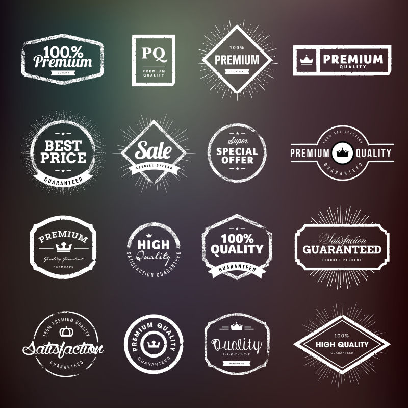 创意矢量现代商业折扣标签设计