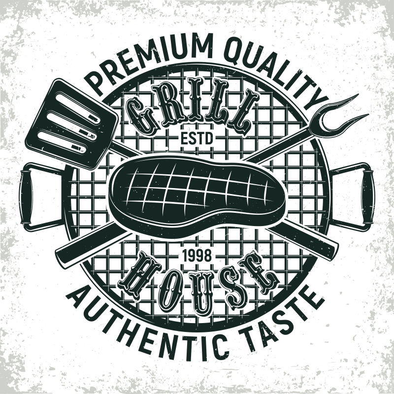 矢量的古典烧烤标志