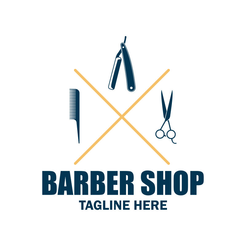 抽象矢量现代理发店标志