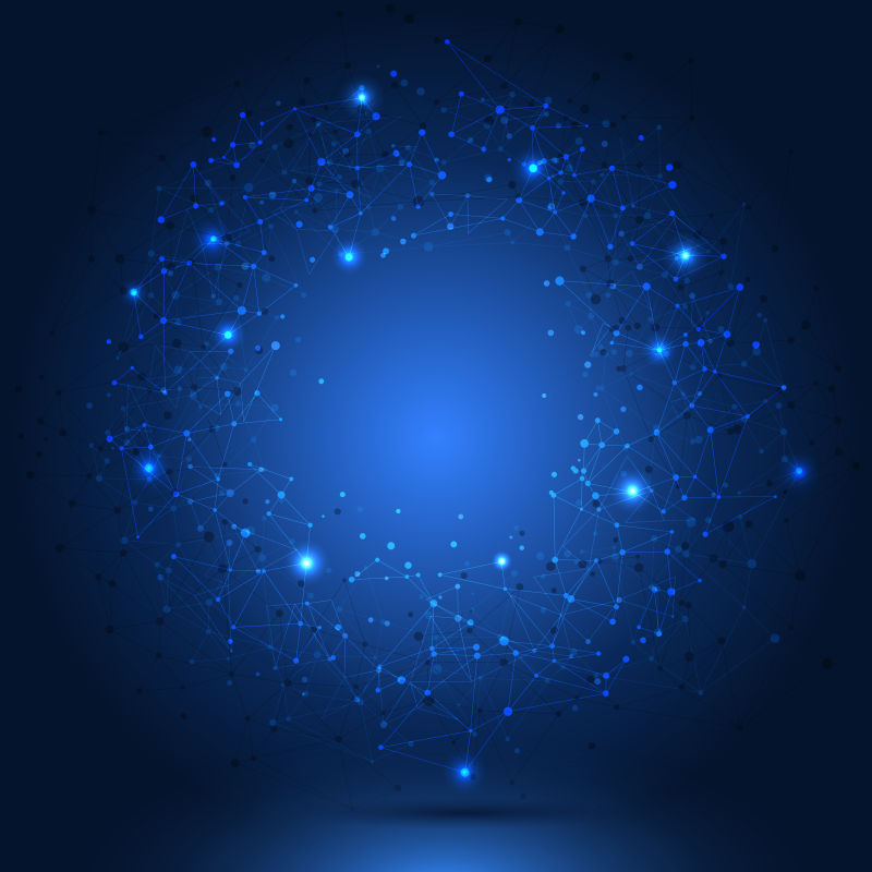 蓝色连接线背景矢量设计