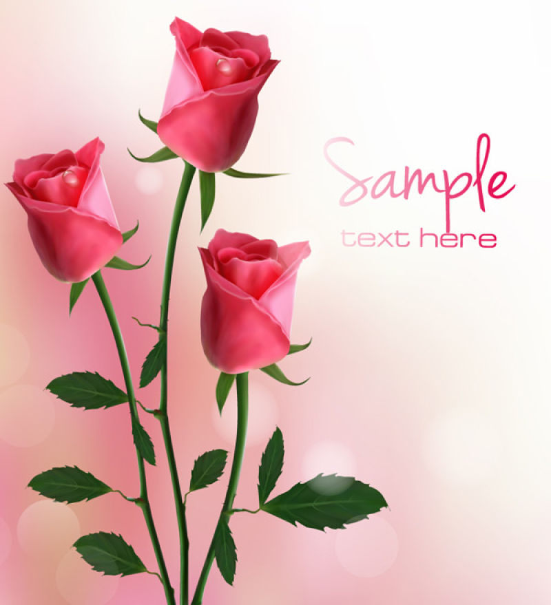 创意矢量现代花卉设计背景