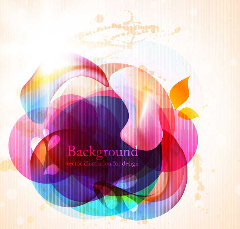 抽象的现代横幅-色彩丰富的设计与树叶-每股收益10