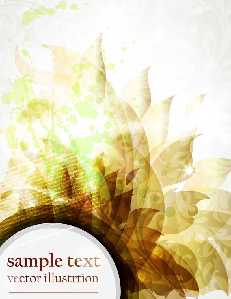 邀请函古董贺卡与花卉彩色装饰与花卉的复古设计