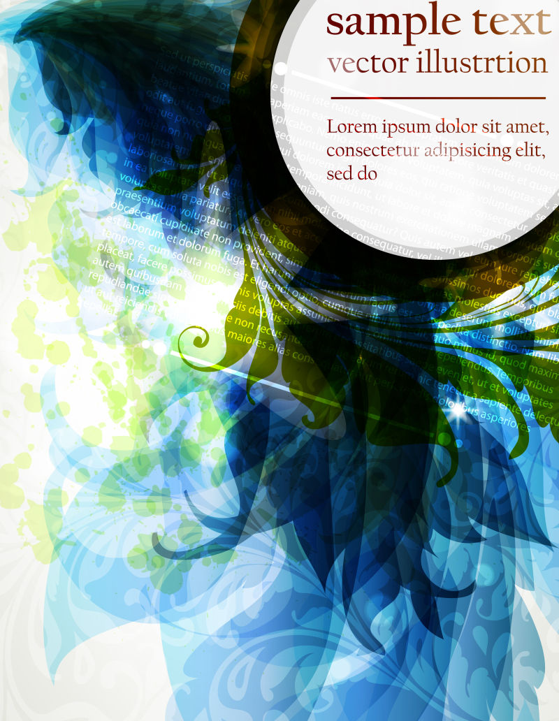 复古花卉图案矢量背景