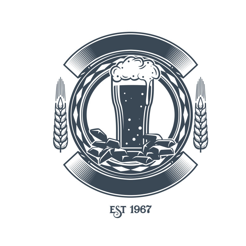 矢量创意经典啤酒标签设计