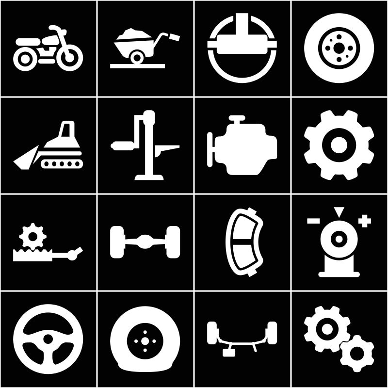 矢量的创意汽车图标