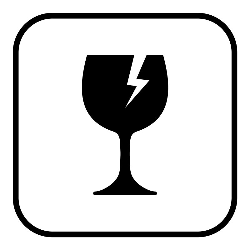 抽象矢量现代易碎品图标设计