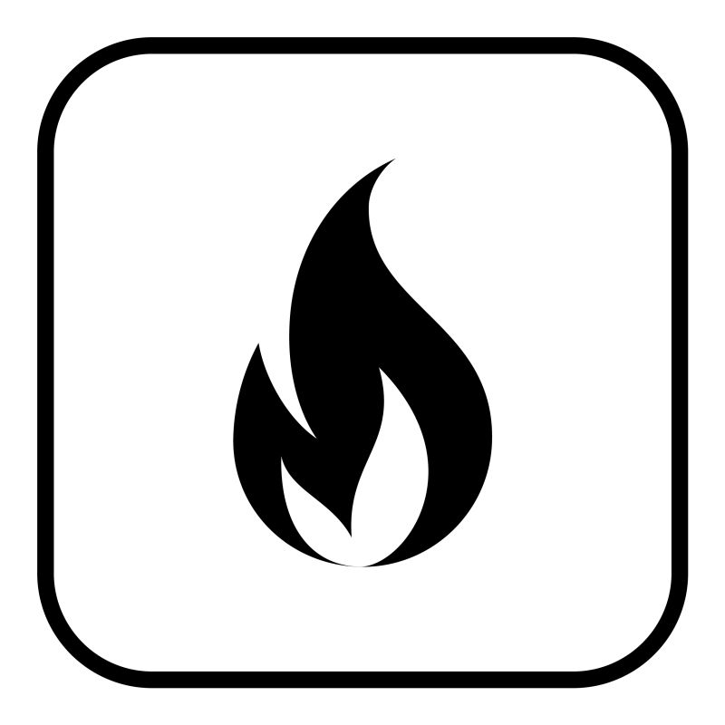 抽象矢量现代注意火灾图标设计