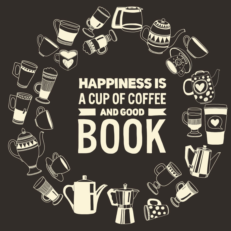 矢量抽象现代咖啡图标元素背景