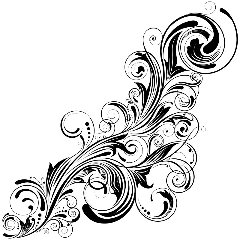 抽象矢量花卉设计元素