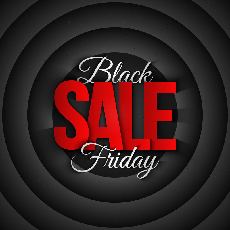 抽象矢量现代黑色星期五销售主题的平面海报