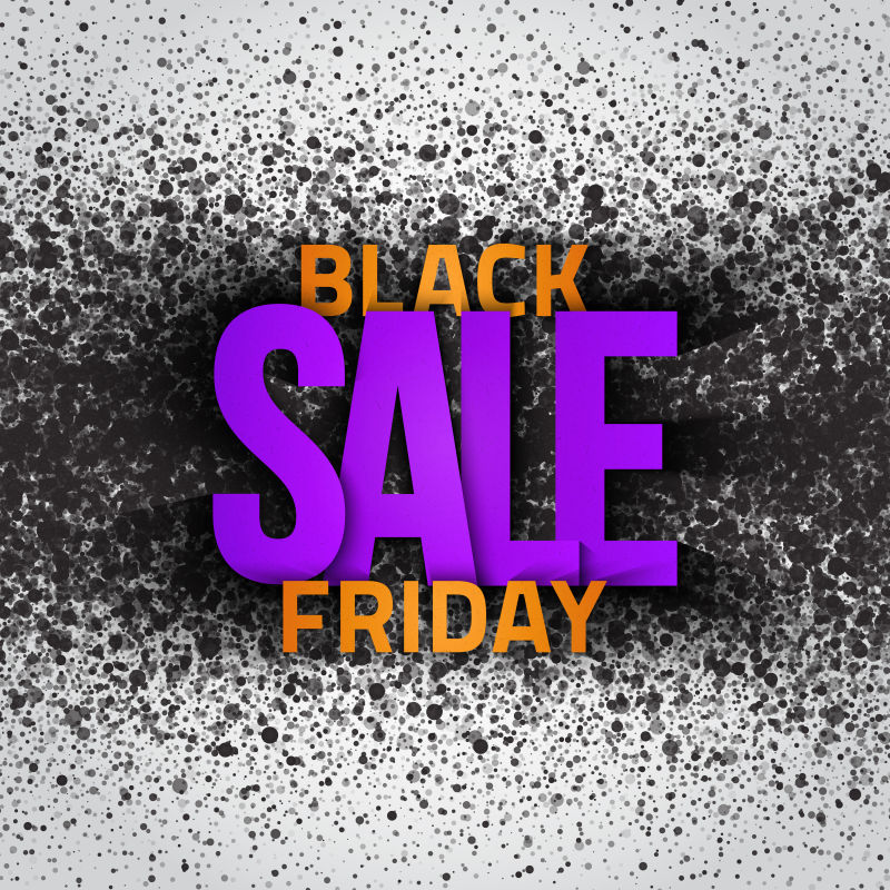 矢量明亮文字元素的黑色星期五销售海报设计