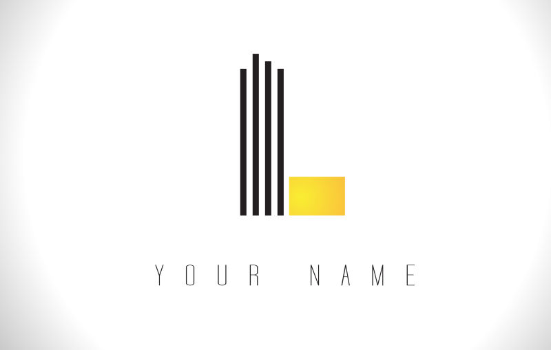 抽象矢量现代创意字母l标志设计