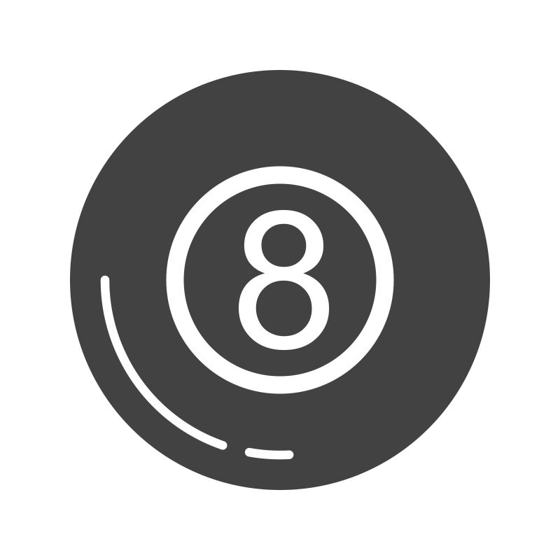 抽象矢量八号球赌场图标设计