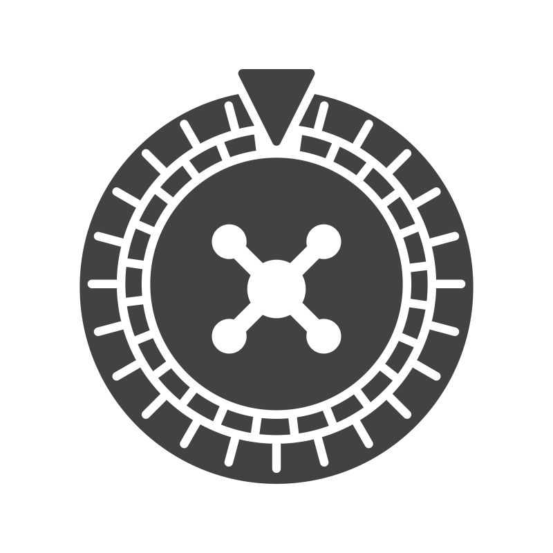 抽象矢量平面赌场转盘图标设计