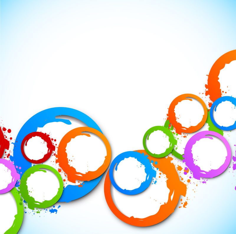 矢量的水彩圆圈背景