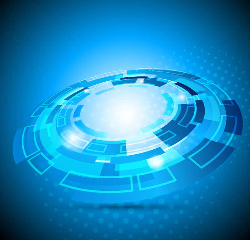 矢量的蓝色科技风格背景