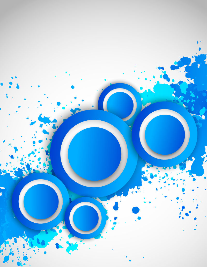 矢量的蓝色圆圈背景