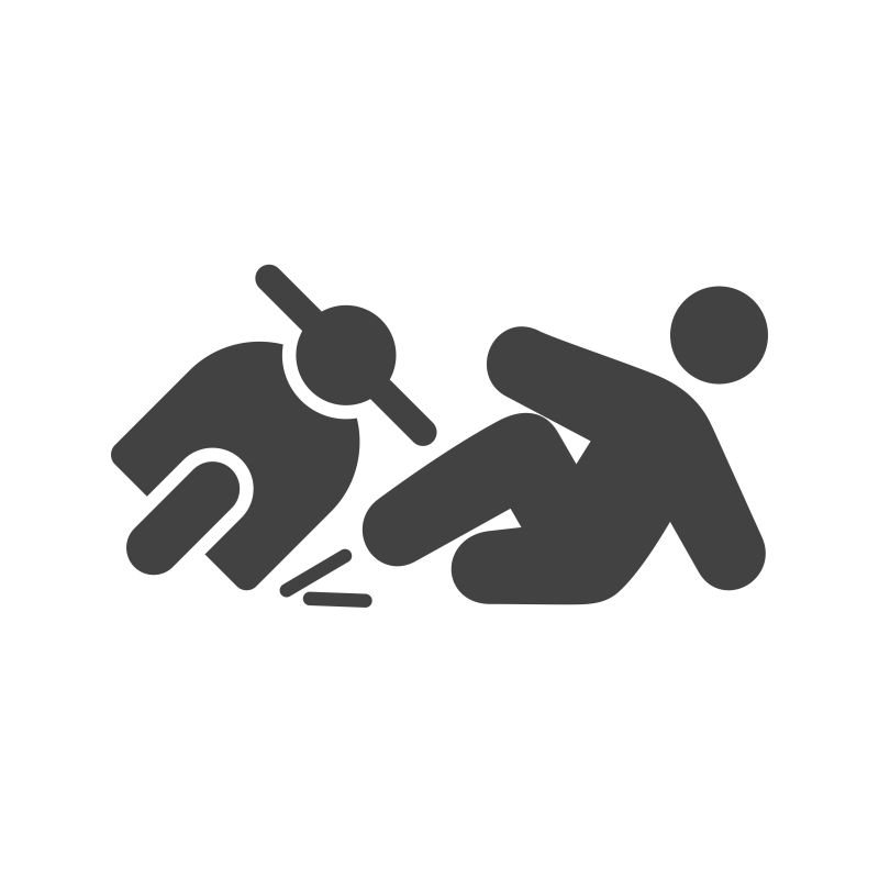 抽象矢量现代摩托车摔倒的人图标设计