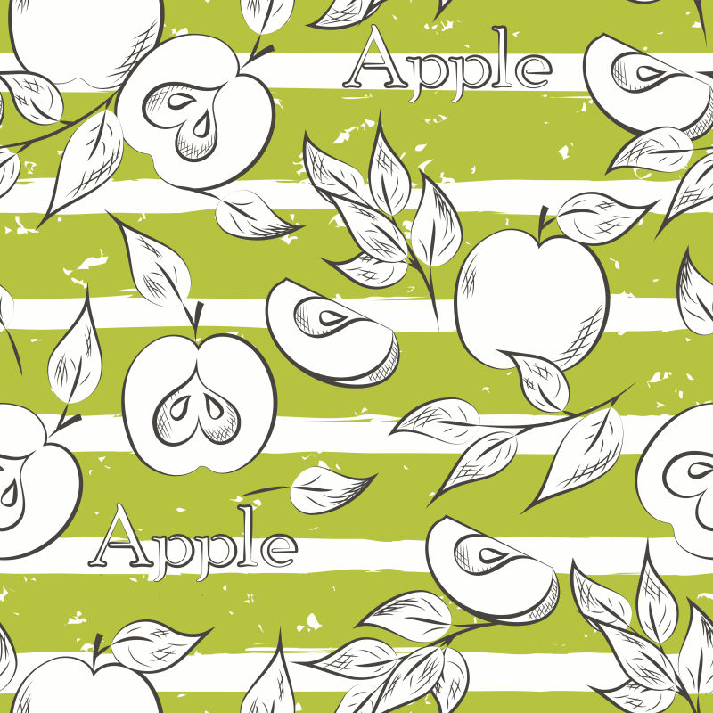 绿条纹苹果