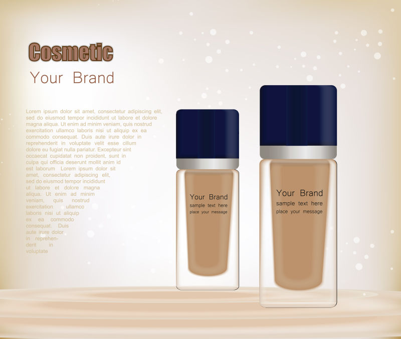 创意矢量三维粉底宣传海报设计