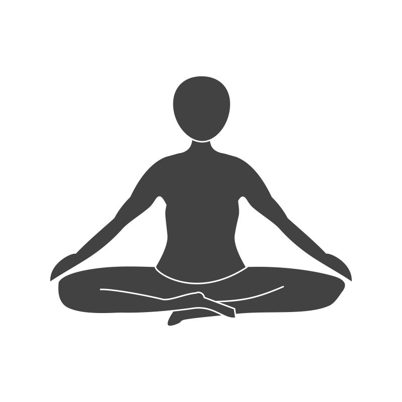 矢量打坐冥想的瑜伽姿势