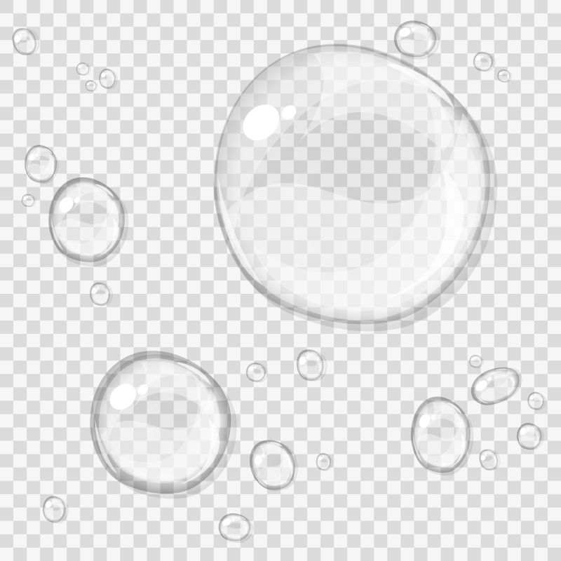 创意矢量透明水滴装饰设计