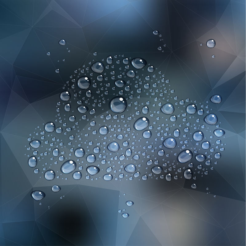 创意矢量水滴元素的装饰设计