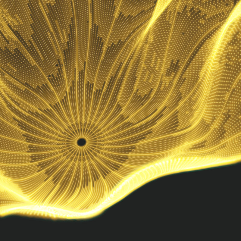 抽象矢量黄色波点排列背景